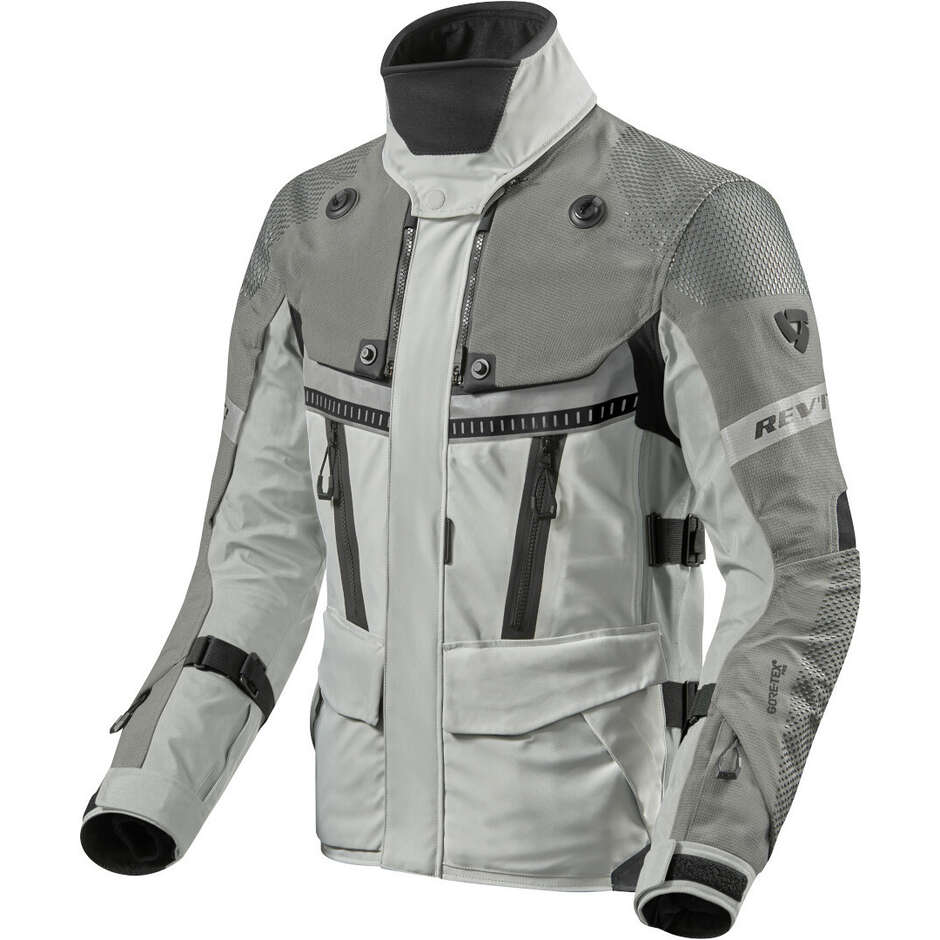 Rev'it Dominator 3 GTX Motorcycle Jacket, Anthracite Silver