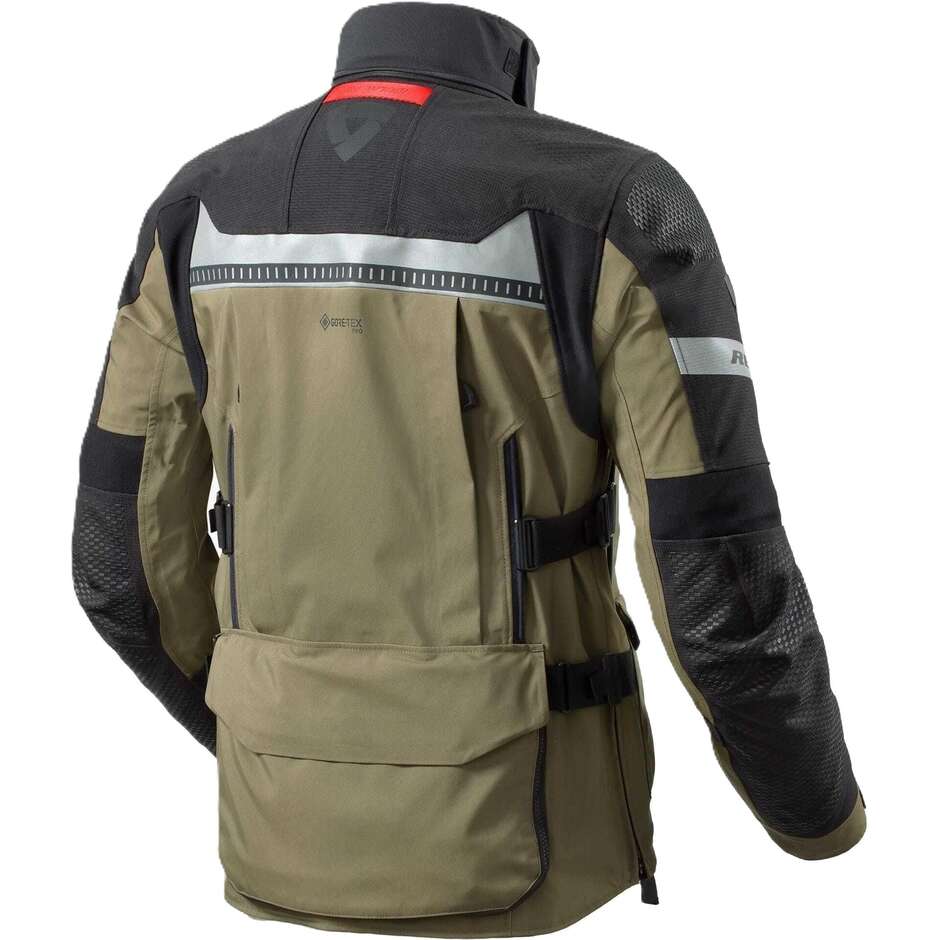 Rev'it Dominator 3 GTX Motorradjacke Schwarz Dunkelgrün