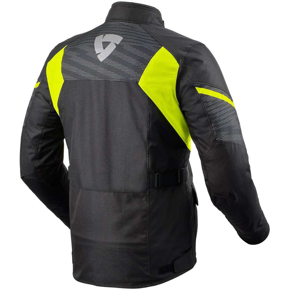 Rev'it DUKE H2O Sport Motorcycle Jacket Black Yellow Neon