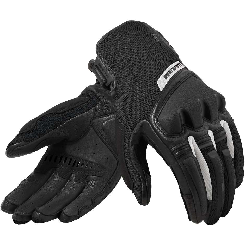 Rev'it DUTY Ladies Summer Sports Motorcycle Gloves Black White