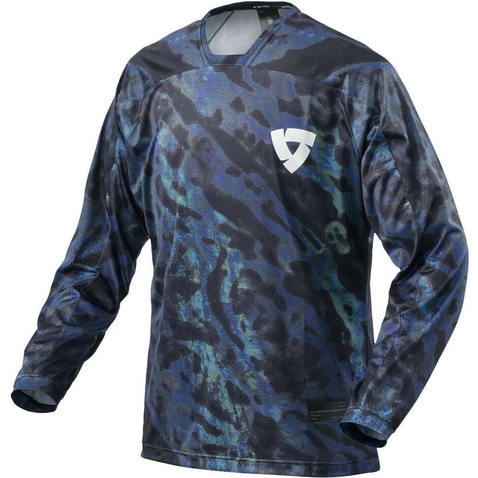 Rev'it Emulsion Motorcycle Jerseys Blue Black