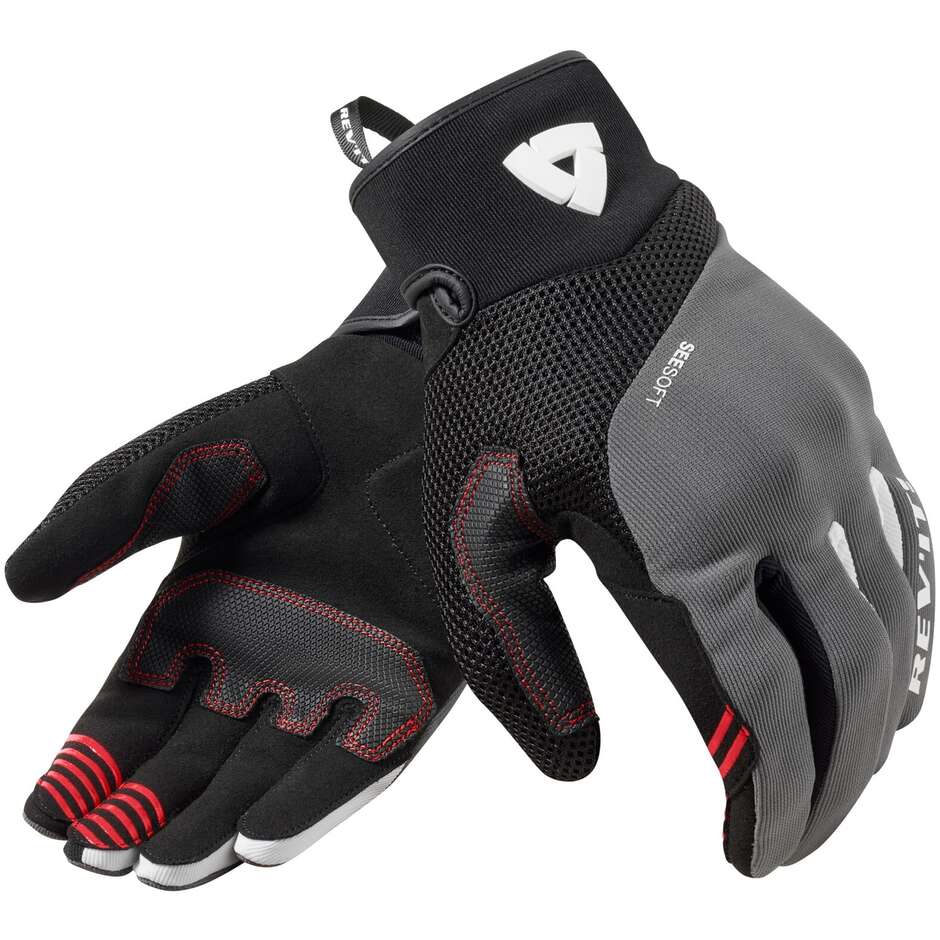 Rev'it ENDO Fabric Motorcycle Gloves Gray Black