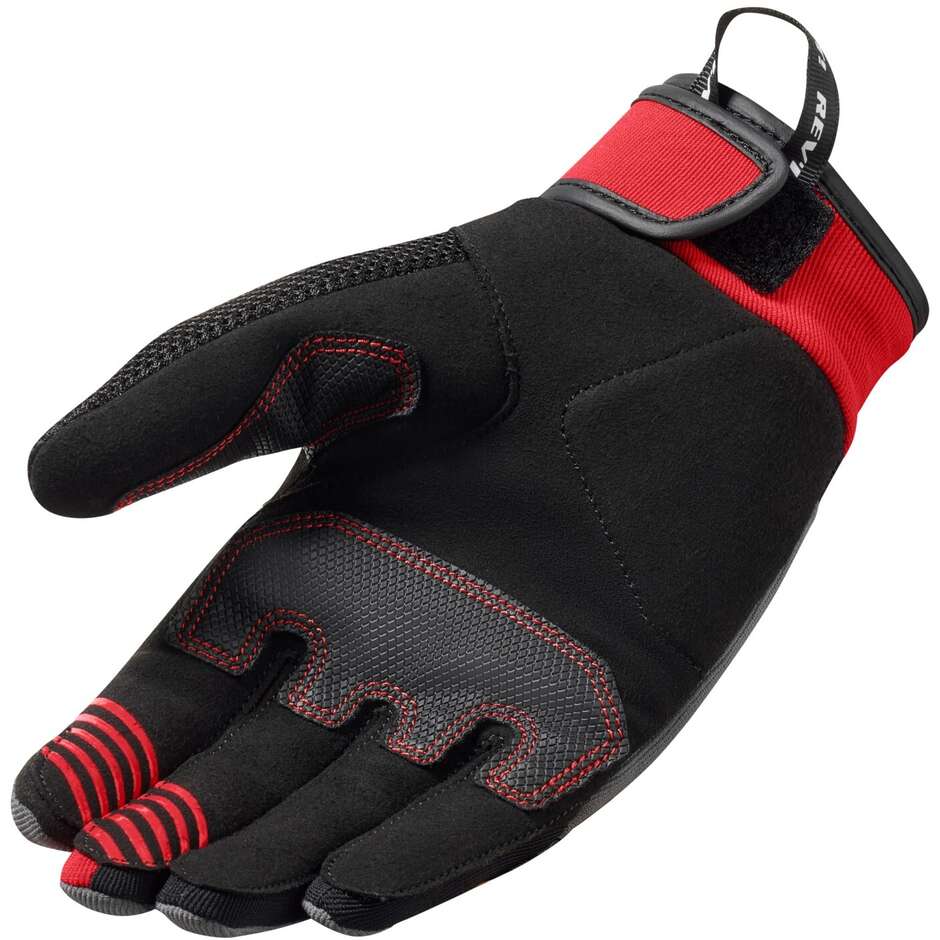 Rev'it ENDO Fabric Motorcycle Gloves Gray Red