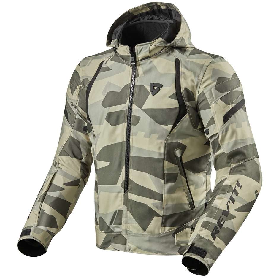 Rev'it FLARE 2 Light Green Camouflage Motorcycle Jacket
