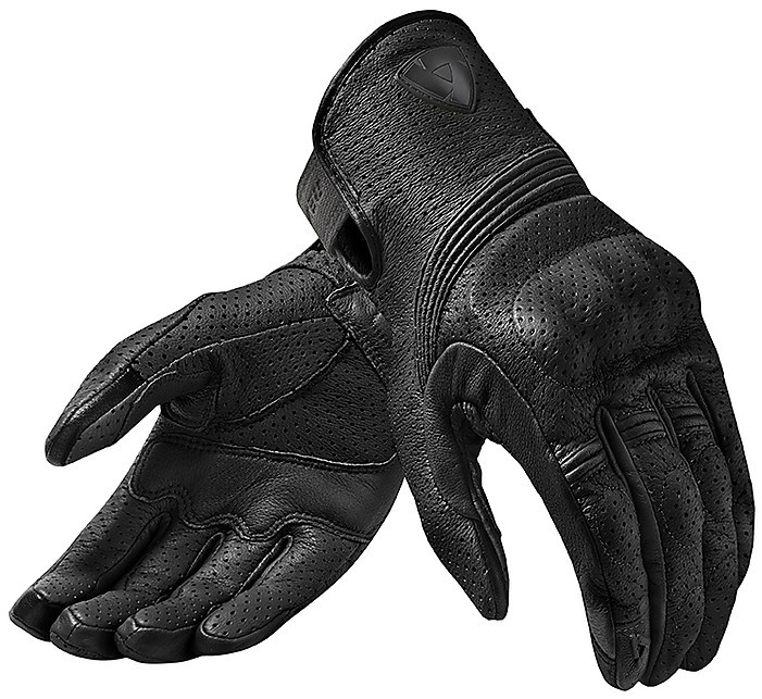 Rev'it FLY 3 LADIES Black Perforated Custom Leather Motorcycle Gloves For Sale Online