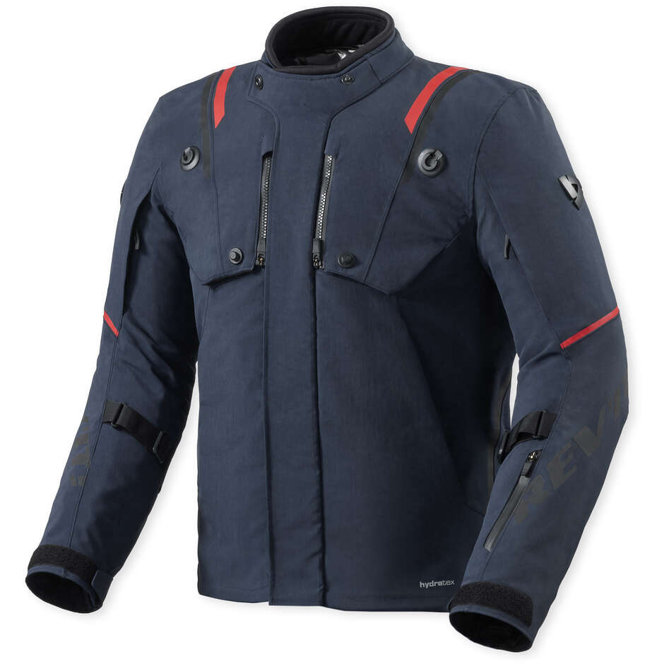 REV'IT Fractal H2O Motorcycle Jacket Dark Blue