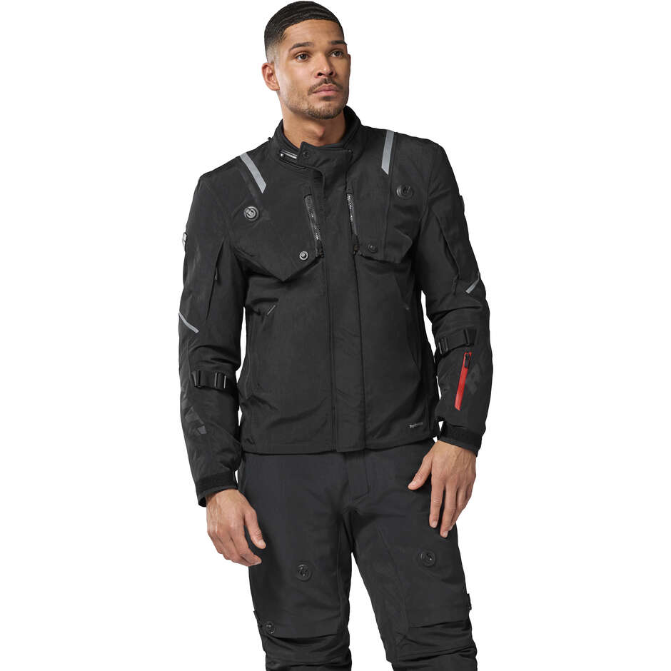 REV'IT Fractal H2O Motorradjacke Schwarz