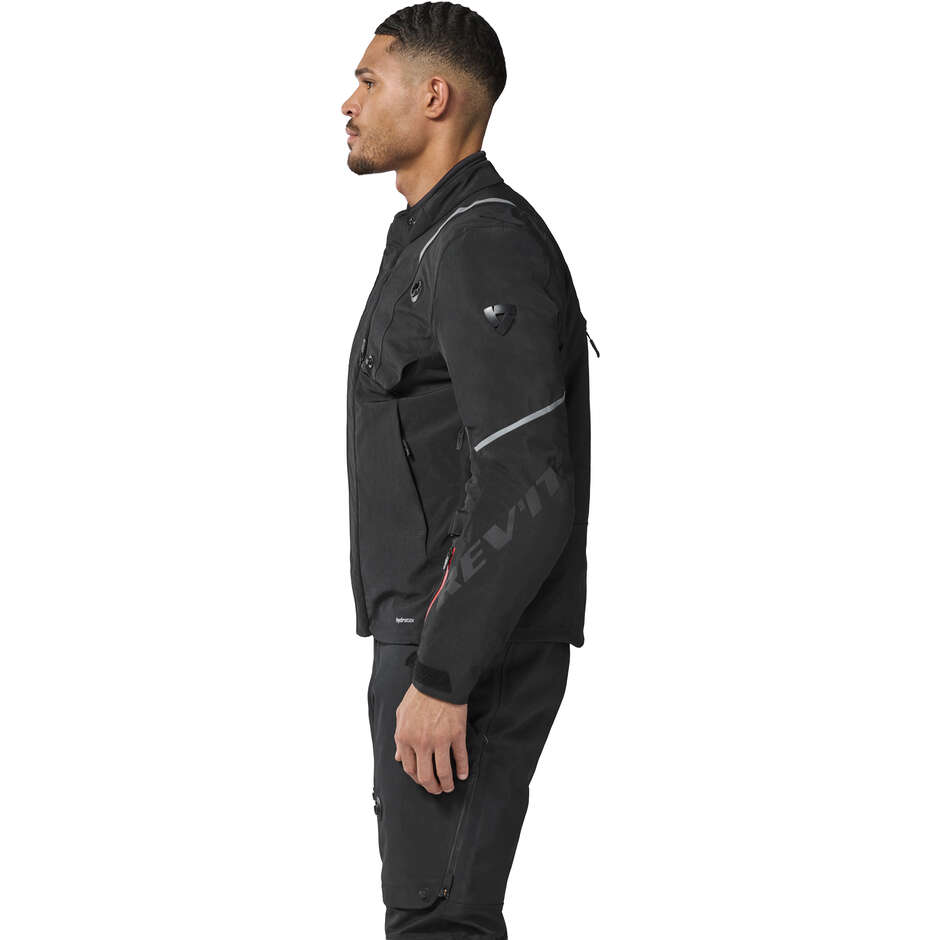 REV'IT Fractal H2O Motorradjacke Schwarz