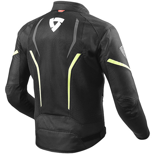 Rev'it GT-R AIR 2 Fabric Motorcycle Jacket Black Fluo Yellow