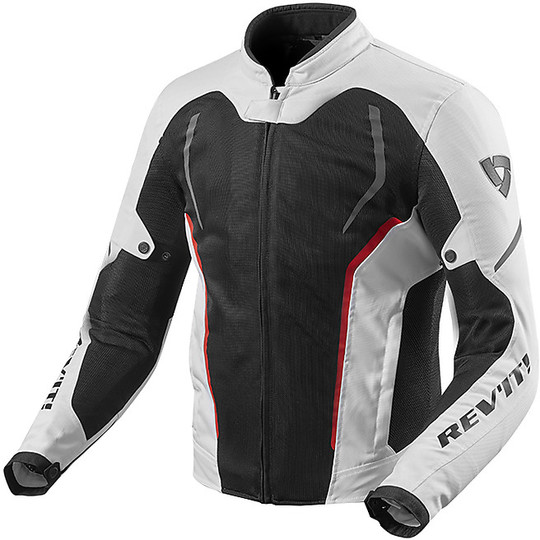 Rev'it GT-R AIR 2 Fabric Motorcycle Jacket White Black