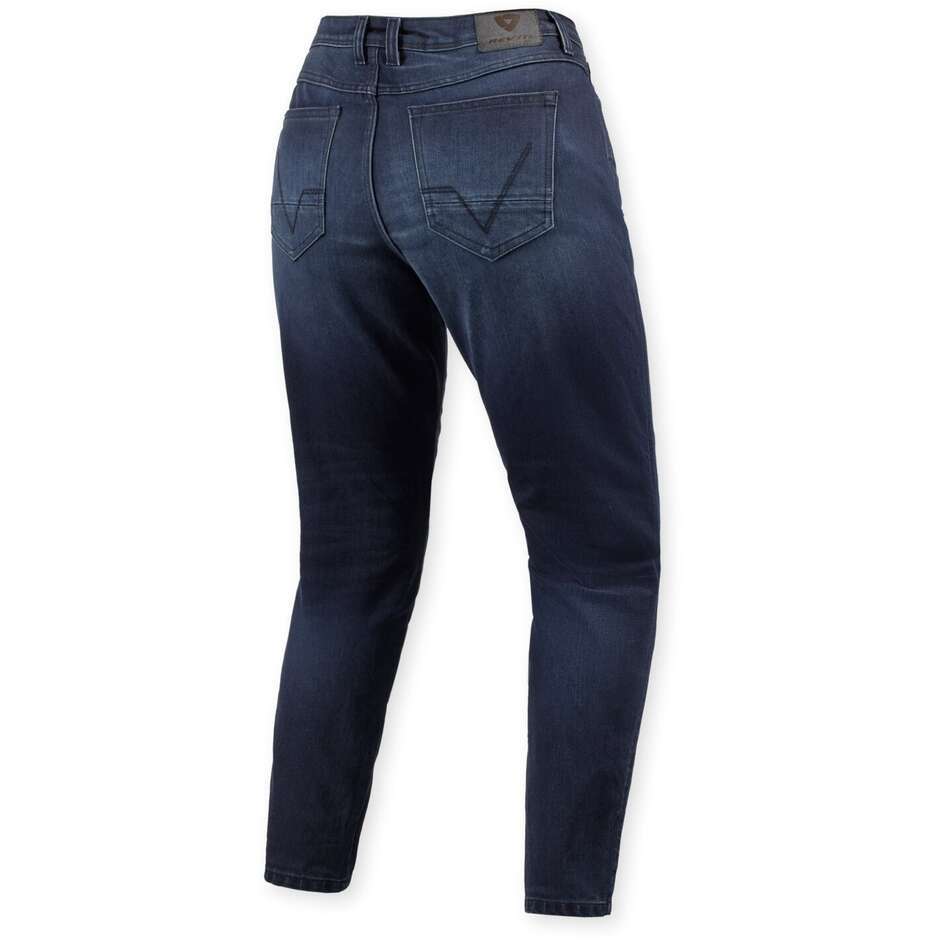 Rev'it Harper Tapered Damen Dunkelblau Gebraucht Motorradjeans - L32