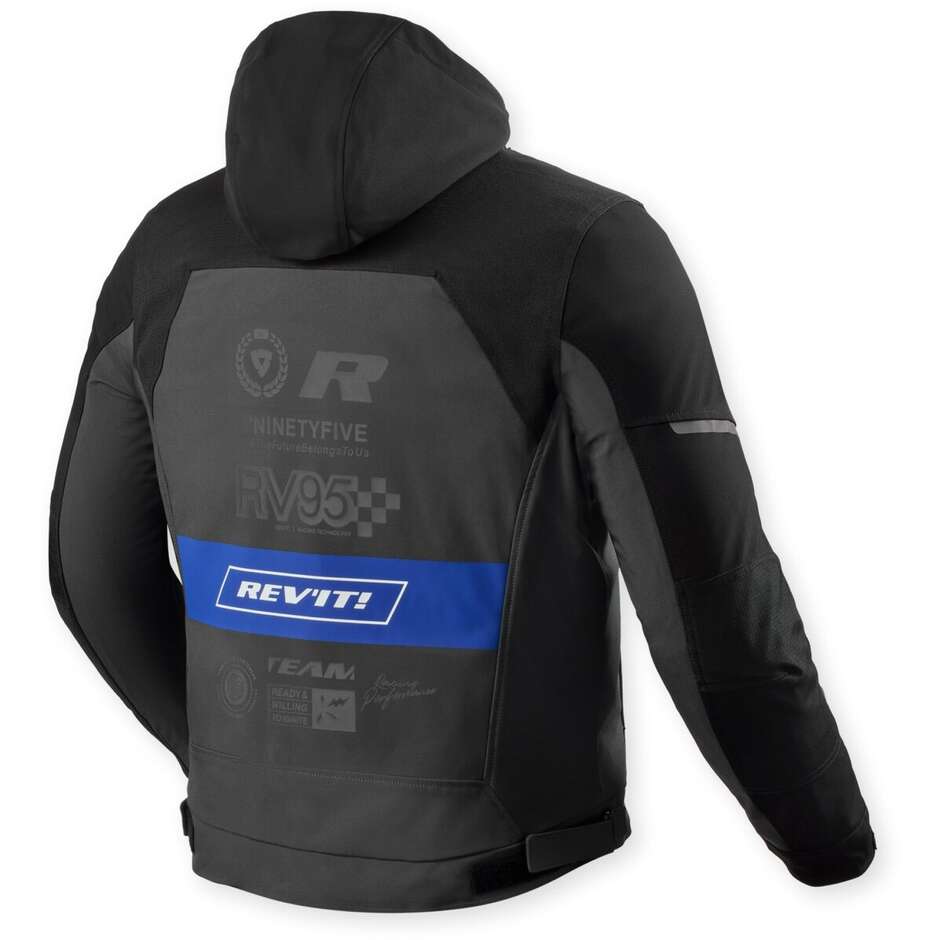 Rev'it Haste H2O Motorcycle Jacket Black Blue