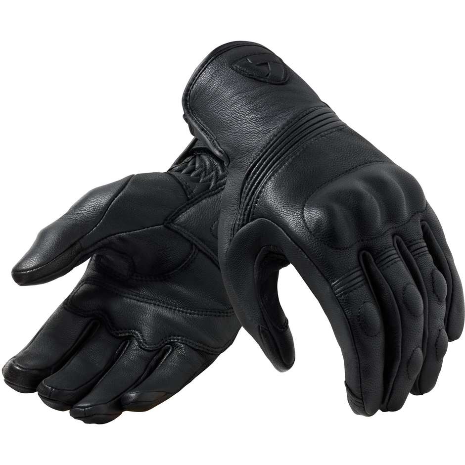 Rev'it HAWK Ladies Black Leather Motorcycle Gloves