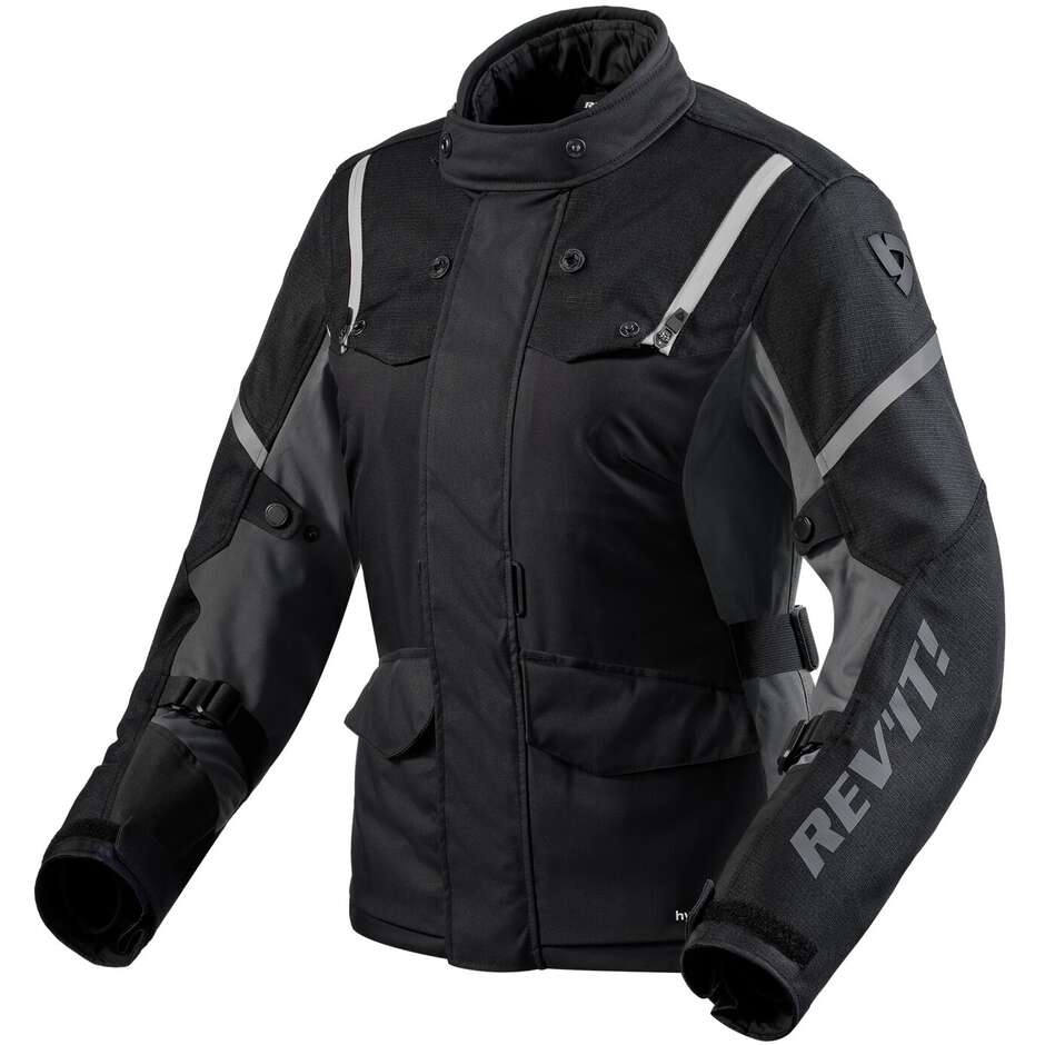 Rev'it Horizon 3 H2O Ladies Black White Motorcycle Jacket