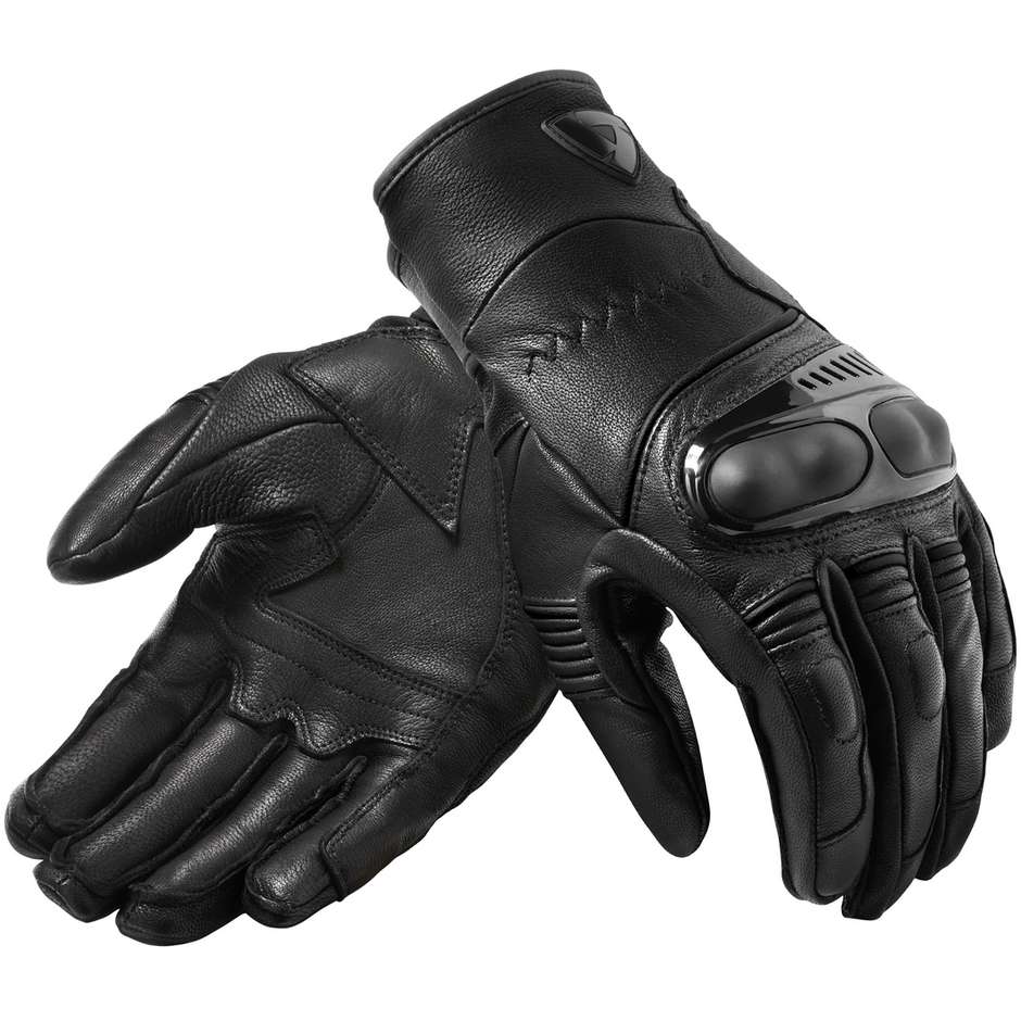 Rev'it HYPERION H2O Black Leather Motorcycle Gloves