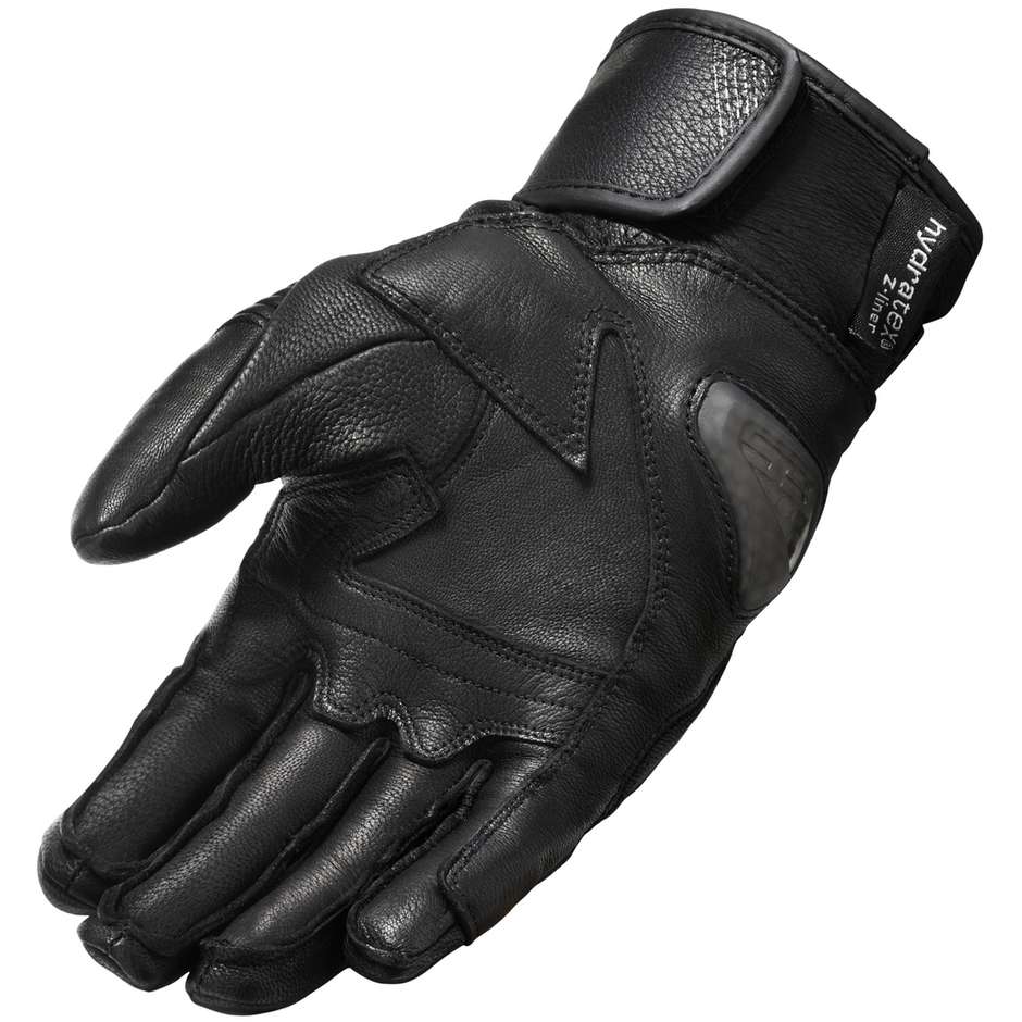 Rev'it HYPERION H2O Black Leather Motorcycle Gloves