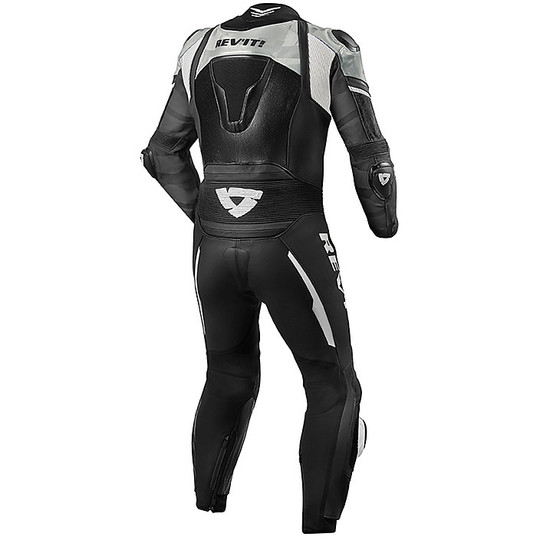 Rev'it HYPERSPEED 1pc Professional Leather Full Suit Black White