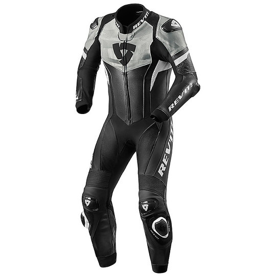 Rev'it HYPERSPEED 1pc Professional Leather Full Suit Black White