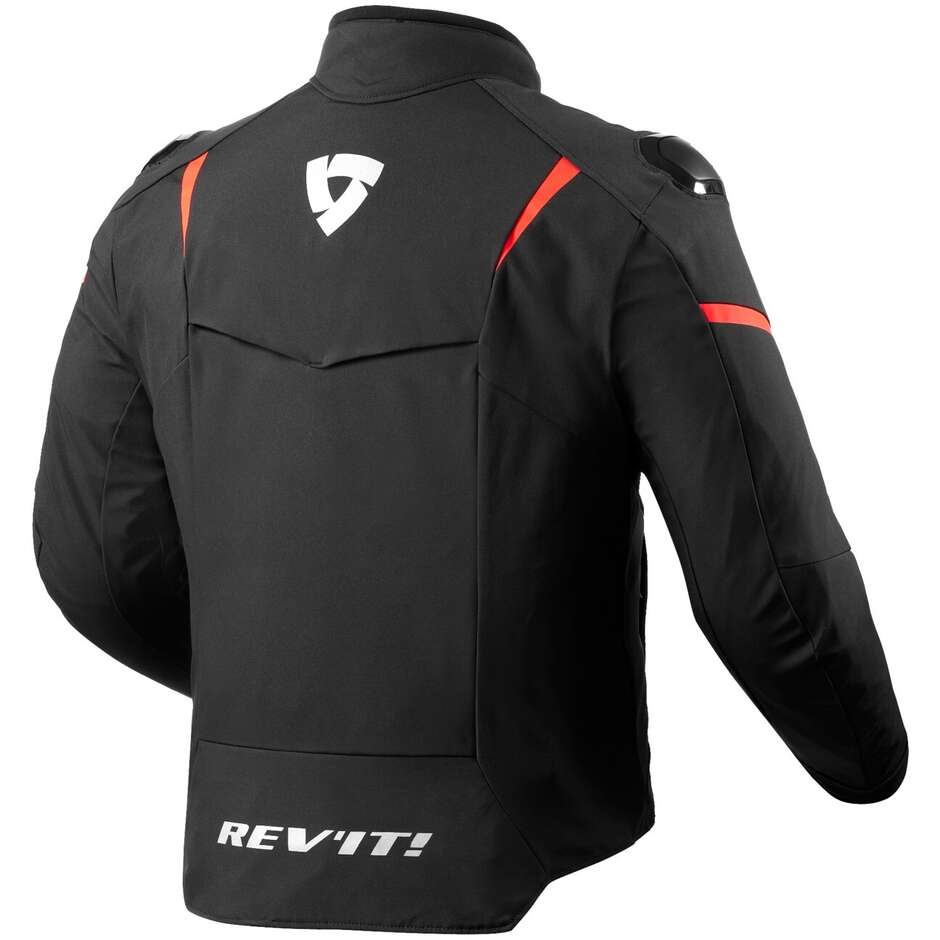 Rev'it HYPERSPEED 2 H2O Motorcycle Sports Jacket Black Neon Red