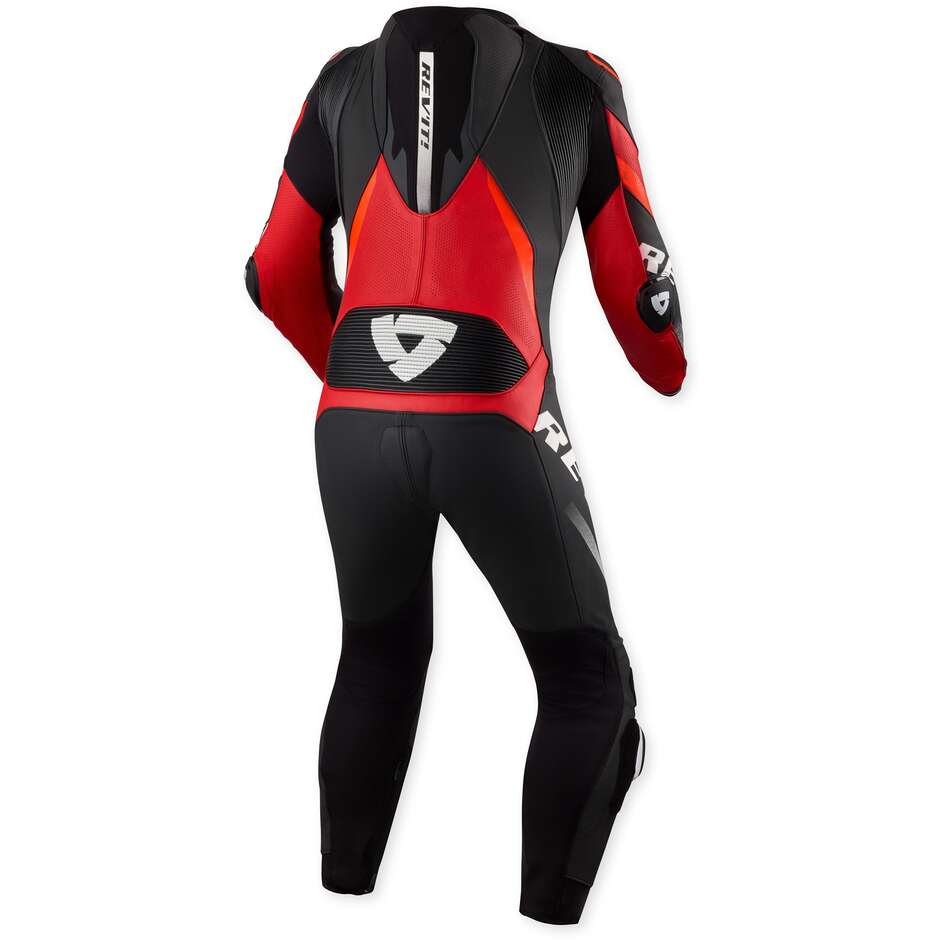 Rev'it Hyperspeed 3 Einteiler Motorradanzug Schwarz Neonrot