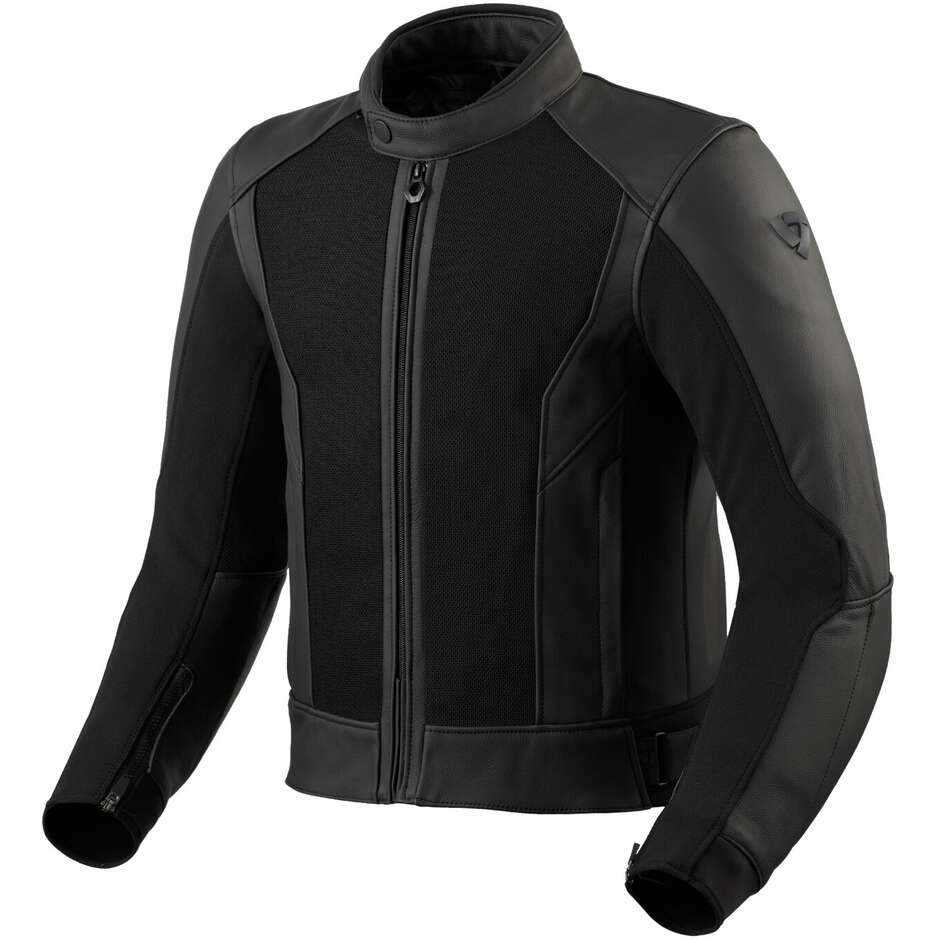 Rev'it IGNITION 4 H2O Adventure Leather Motorcycle Jacket Black