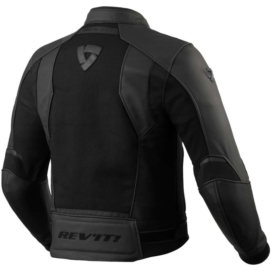 Rev'it IGNITION 4 H2O Adventure Leather Motorcycle Jacket Black