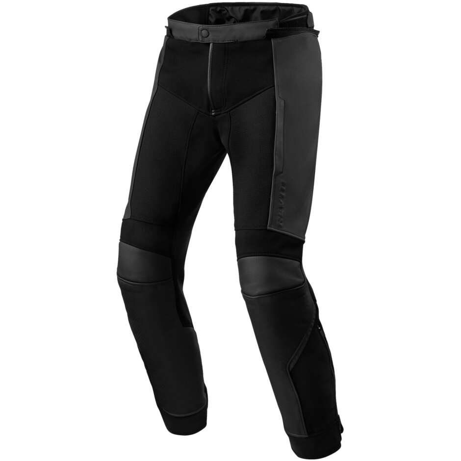 Rev'it IGNITION 4 H2O Motorcycle Leather Pants Black - SHORT