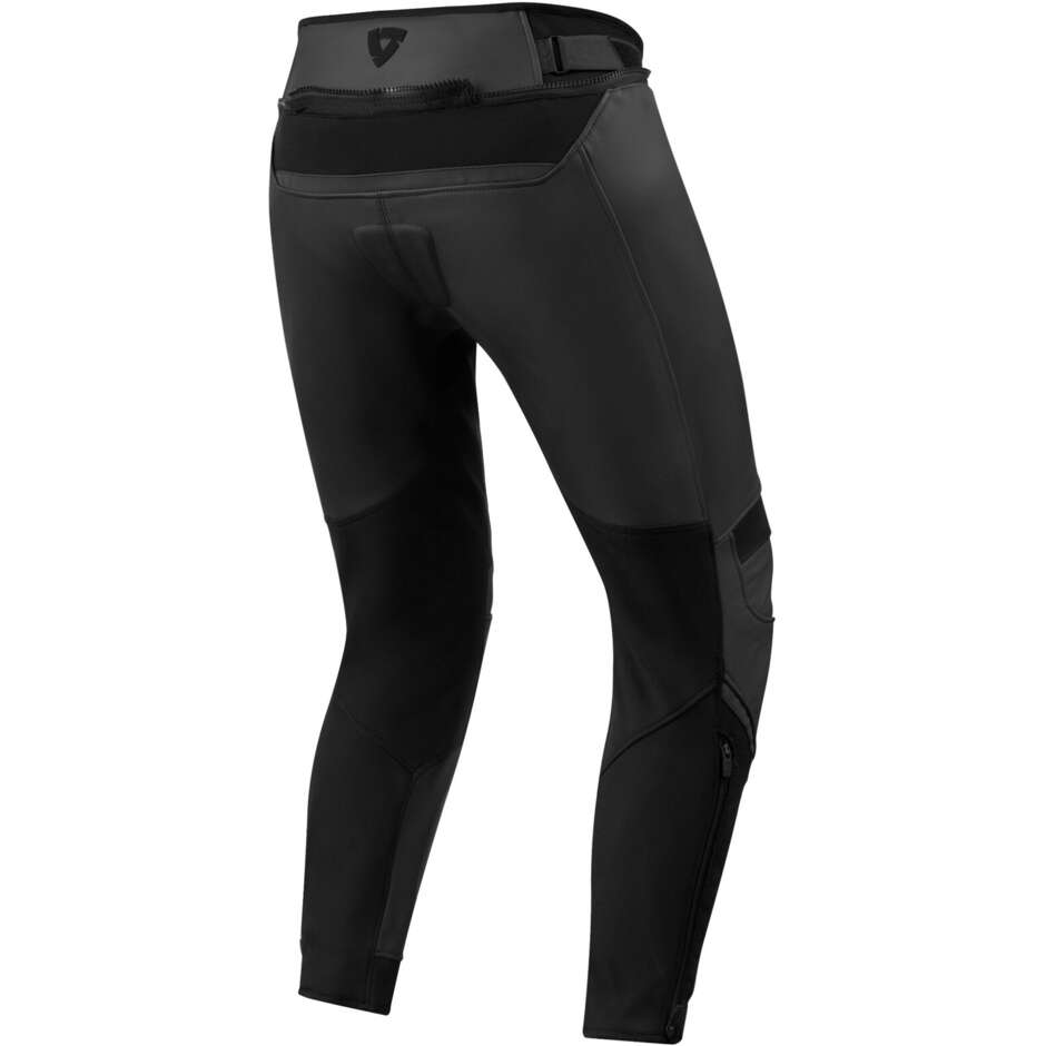 Rev'it IGNITION 4 H2O Motorcycle Leather Pants Black - SHORT