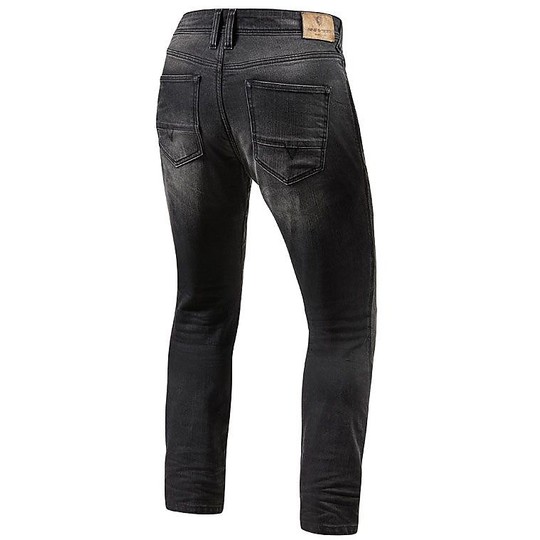 Rev'it Jeans Denim Motorcycle Pants BRENTWOOD SF Medium Gray Used Shortened