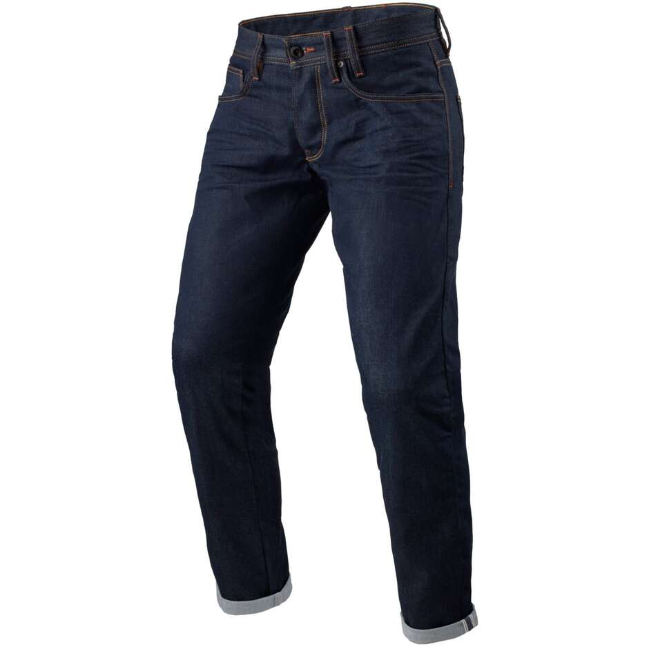 Rev'it Jeans Moto LEWIS SELVEDGE TF Bleu Foncé - L36