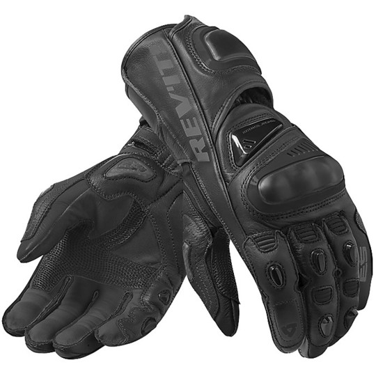 Rev'it JEREZ 3 Racing Leather Motorcycle Gloves Black