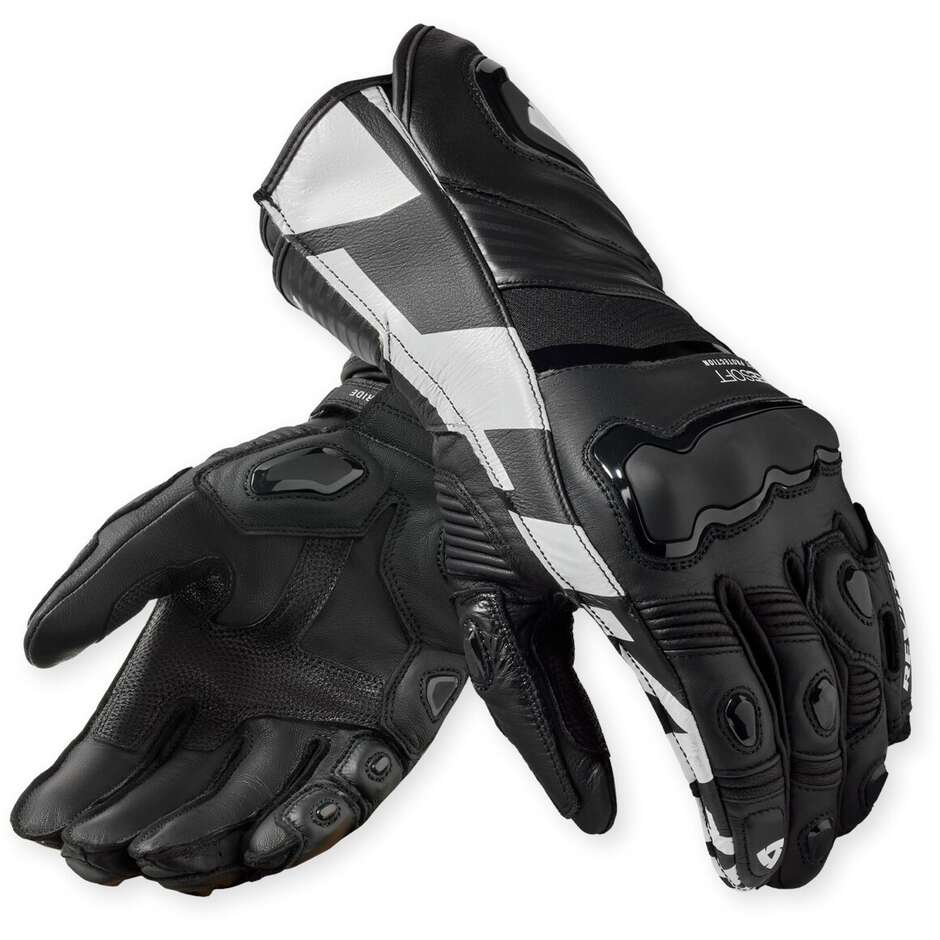 Rev'it Jerez 4 Motorcycle Gloves Black White