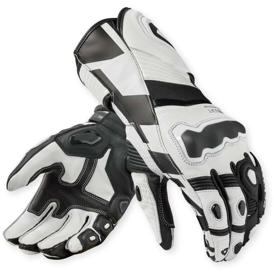 Rev'it Jerez 4 Motorradhandschuhe Weiß Schwarz