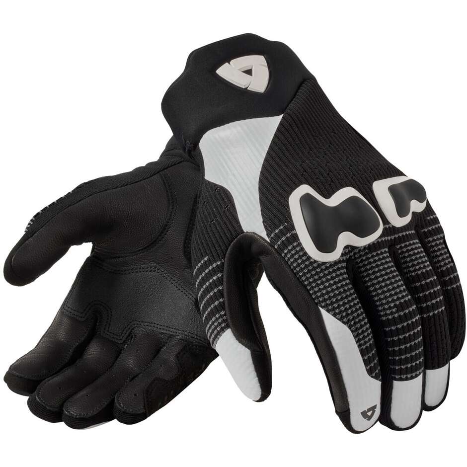 Rev'it Kinetic 2 Motorradhandschuhe Schwarz Weiß