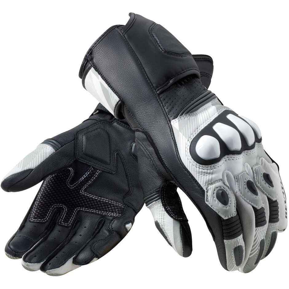 Rev'it LEAGUE 2 Racing Leather Motorcycle Gloves Black Gray