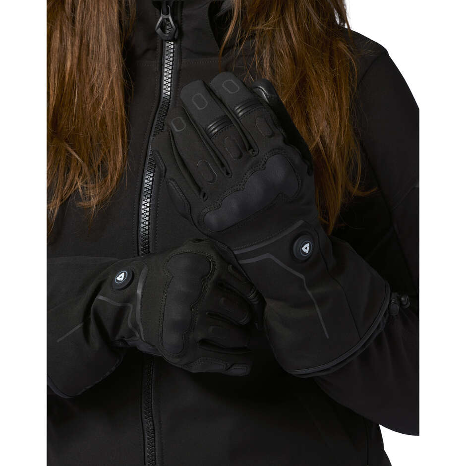 REV'IT Liberty 2 H2O Damen-Motorradhandschuhe mit Heizung, Schwarz