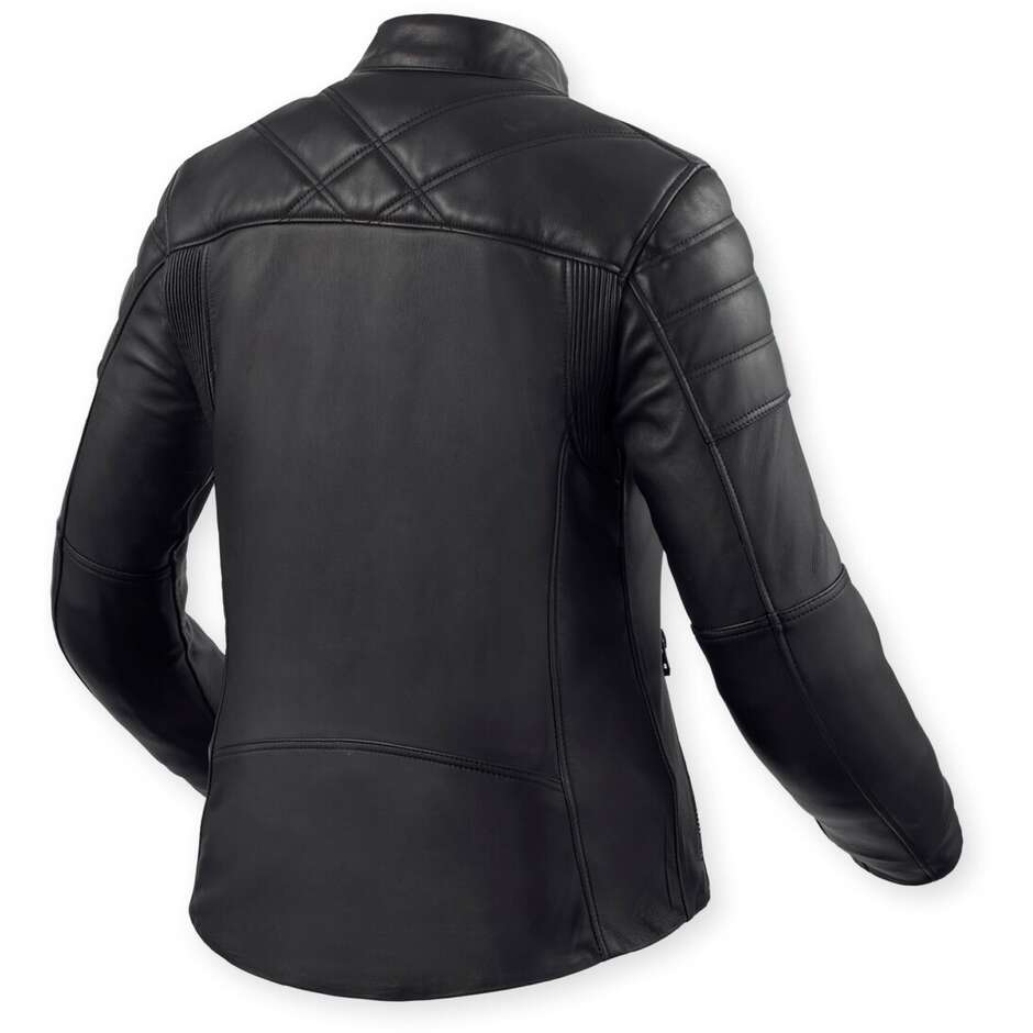 Rev'it London Damen-Motorradjacke aus schwarzem Leder