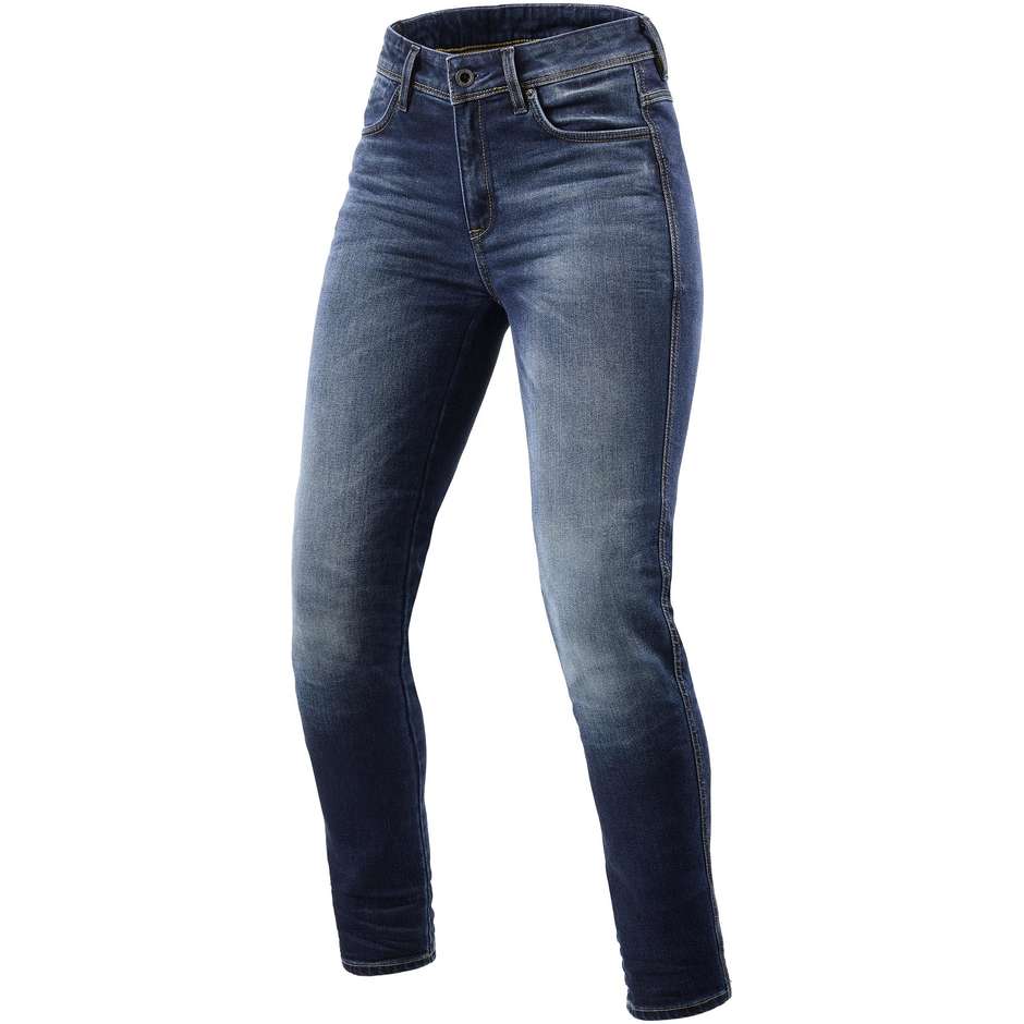 Rev'it MARLEY Ladies SK Medium Blue Gebrauchte Motorradjeans L30