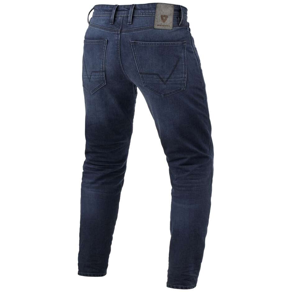 Rev'it MICAH TF Motorradjeans Dunkelblau verwaschen L34