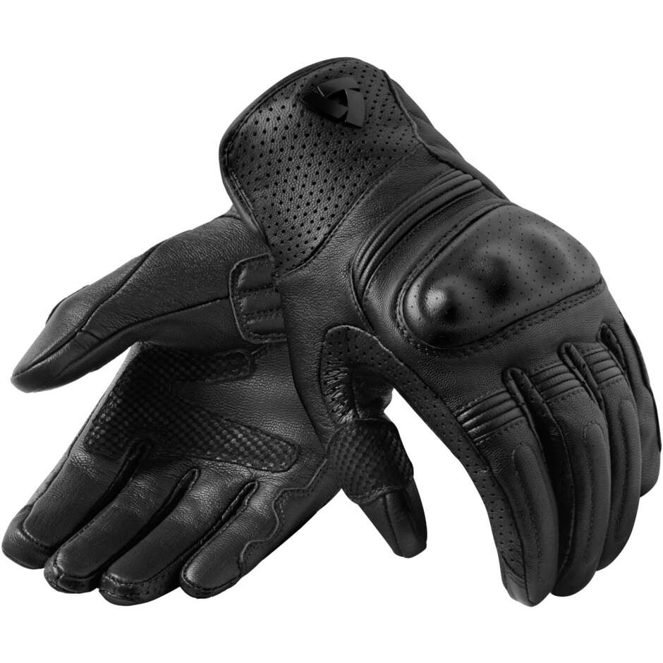 Rev'it MONSTER 3 Black Leather Motorcycle Gloves