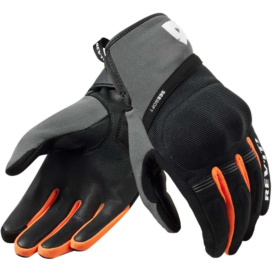 Rev'it MOSCA 2 Black Orange Summer Motorcycle Gloves