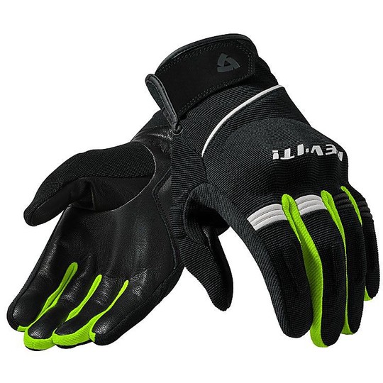 Rev'it MOSCA Black Fluorescent Fabric Summer Gloves