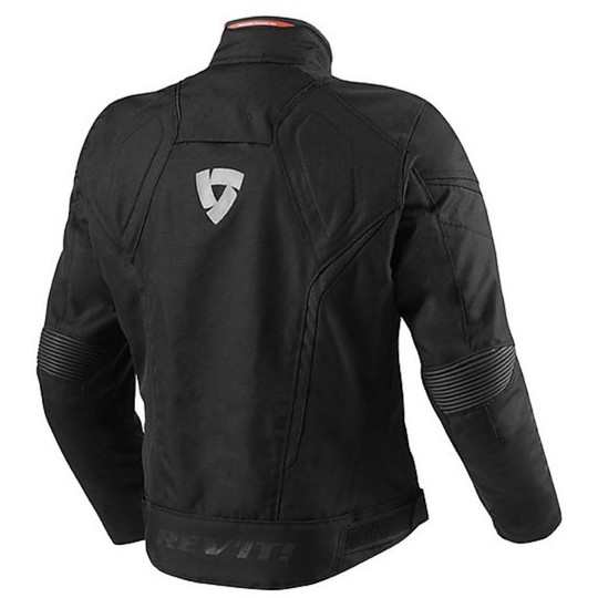 Rev'it Motorcycle Jacket in Black Fabric Jupiter