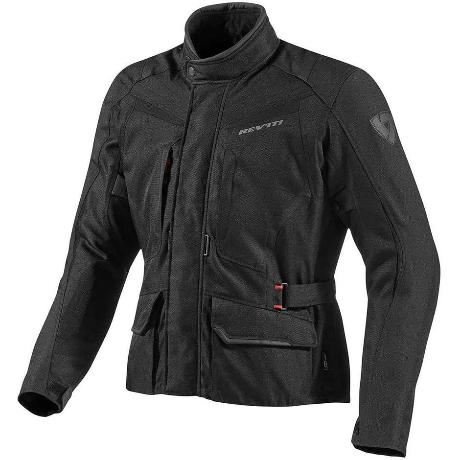 Rev'it Motorcycle Jacket in Black Fabric Model Voltiac