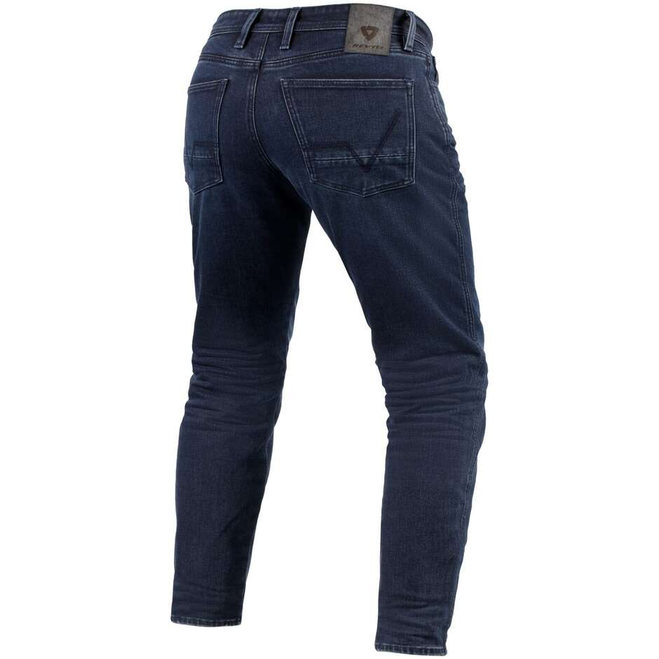 Rev'it ORTES TF Dark Blue Black Washed Motorcycle Jeans L34