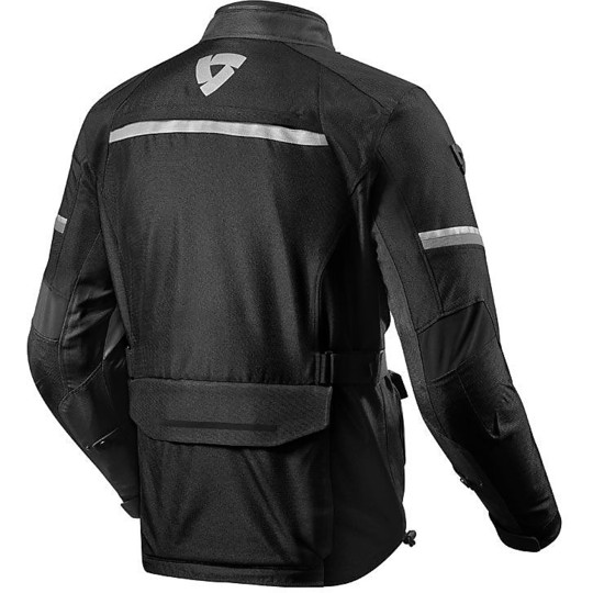 Rev'it OUTBACK 3 Touring Fabric Motorcycle Jacket Black Silver