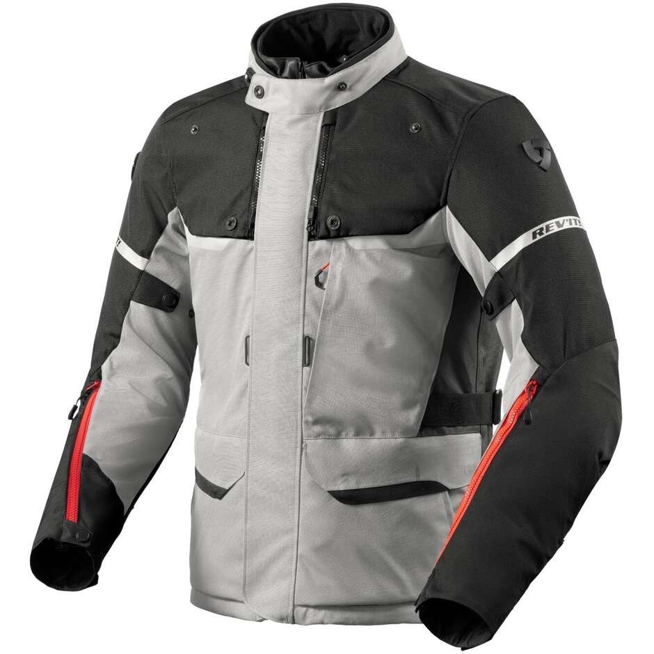 Rev'it OUTBACK 4 H2O Touring Motorcycle Jacket Silver Black