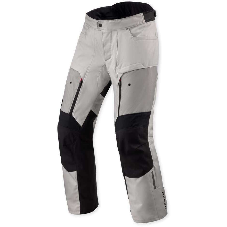 Rev'it Outback 5 H2O Motorradhose Silber Schwarz Standard