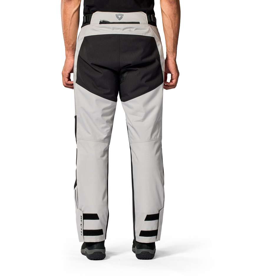 Rev'it Outback 5 H2O Motorradhose Silber Schwarz Standard