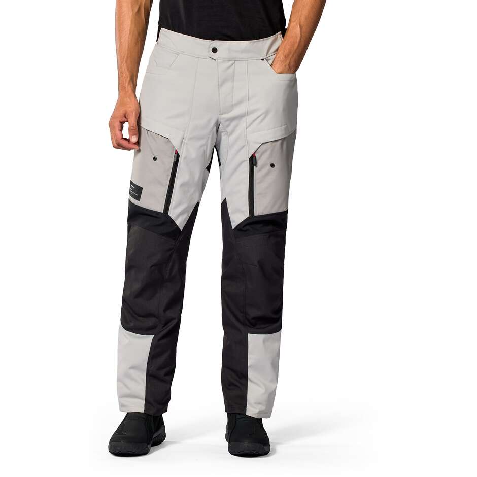Rev'it Outback 5 H2O Motorradhose Silber Schwarz Standard